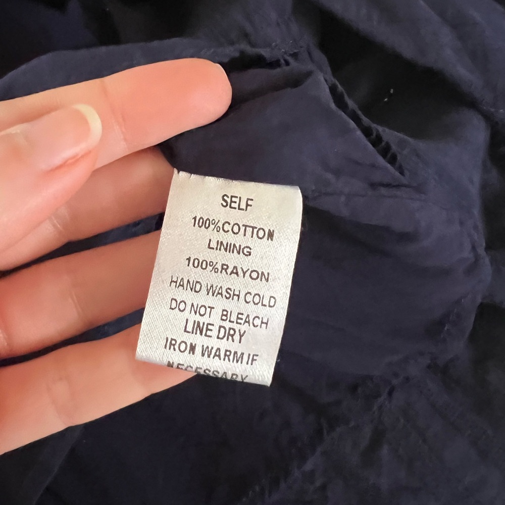 Women’s Navy Blue Sundress Flutter Sleeve Size Small - Picture 6 of 6